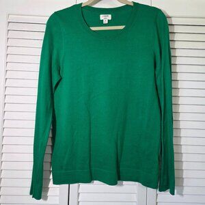 J. Crew Green Teddy Sweater Sz M